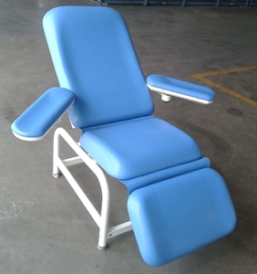 Blue Hospital Locking Blood Donor Chair / Couch Manual Support 190mm Forward の画像