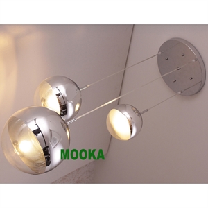 Tom Dixon Mirror 3PCS Ball Pendant Lamp の画像