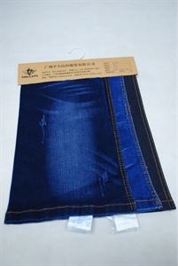 Изображение 85% cotton 13% polyester 2% spandex jeans fabric F12