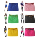 colour jeans skirts for lady G33
