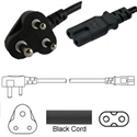 Изображение FS33023 Indian Power Cord IS1293/South Africa SABS 164-1 Male Plug Connecto to IEC60320 C7 Female Connector 6 Feet 