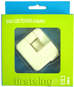 Picture of FirstSing  IPOD059  USB Power Adaptor with 100-240V/50-60Hz Input Voltage  for   iPod 
