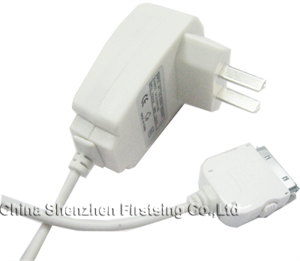 Image de FirstSing  IPOD039B  AC Adapter W/cord USA Ttype  for  Ipod