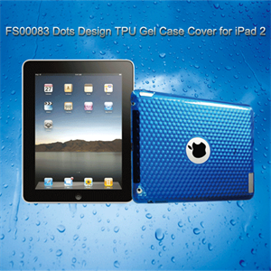 FirstSing FS00083 Dots Design TPU Gel Case Cover for iPad 2
