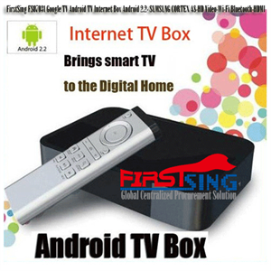 FirstSing FS07031 Google TV Android TV Internet Box Android 2.2- SUMSUNG CORTEX A8-HD Video-Wi-Fi Bluetooth-HDMI の画像