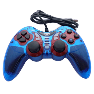 Picture of FirstSing FS10038 Dual-Shock USB Joypad Controller Gamepad for PC (Red + Blue)