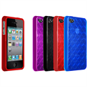 FirstSing FS09231 for iPhone 4S 4G TPU Hard Skin Diamond Shaped Design Silicon Silicone Gel Cover Soft Plastic Case の画像