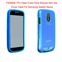 Picture of FirstSing FS35006 TPU Clear Cube Pane Silicone Skin Gel Cover Case For Samsung Galaxy 