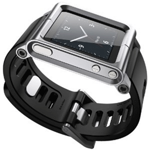 Image de China FirstSing FS09080 Aerospace Grade Aluminum Watch Wrist Strap for iPod Nano 6G (Black)