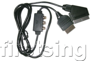 FirstSing  PSX2032  RGB with AV BOX Gold Cable  for  PS2