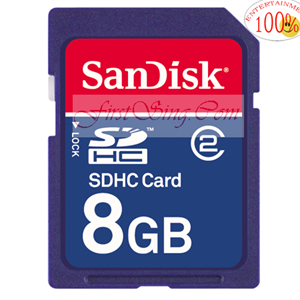 Изображение FirstSing FS03010 8GB Sandisk SDHC Secure Digital Memory Card (Compatable with Wii)