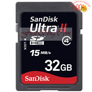 FirstSing FS03012 SanDisk Ultra II SDHC 32GB High Performance Card (Compatable with Wii)