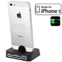 Picture of FS09343 Lightning 8 Pin Charging Dock with 8 Pin 30 Pin Micro USB 5 Pin Input for iPhone 5 iPod Touch 5