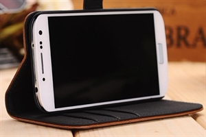 Image de Firstsing for Samsung Galaxy S 4 GT-I9500 Android SmartphoneEvecase Leather Wallet Case