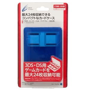 By CYBER  24 in 1 Game Card Case Holder Box Blue Nintendo 3DS XL 3DS DSi DSi XL DS Lite DS 