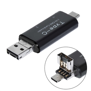 Image de 3 in 1 OTG Type-c USB 3.1 Card Reader Multi Memory Cardreader Micro Combo to 2 Slot TF SD for Smartphone Windows Firstsing