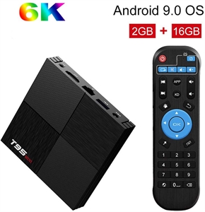 Изображение T95 Mini Android 9.0 TV Box 2GB RAM 16GB ROM H6 Quad core Smart TV Box 2.4GHz WiFi 3D 6K Android Box Streaming Media Player Firstsing
