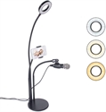 Picture of 3 in 1 Desktop Lazy Bracket with LED Selfie Ring Light and Microphone Holder for Live Stream