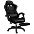 Image de Gaming Chair Black White with Footrest