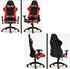 High-Back Racing Chair Pu Leather Bucket Seat, Computer Swivel Office Chair Headrest and Lumbar Support Executive Desk Chair の画像