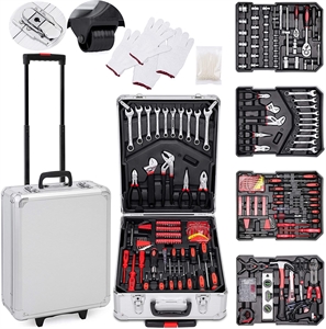 Multi tool case 949 pieces Black Toolbox Chromed Vanadium Steel Chest and Trolley の画像