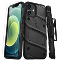Picture of Heavy-Duty Military Grade Drop Protection with Kickstand Included Belt Clip Holster Tempered Glass for iPhone 12 Mini