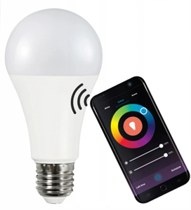 Picture of SMART WW-CW RGB WI-FI LED bulb colored TUYA