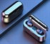Изображение Беспроводные наушники B5.0 Наушники-вкладыши ЖК-дисплей Цифровое электрическое количество с зарядным устройством для Samsung, Xiaomi, Huawei, Iphone