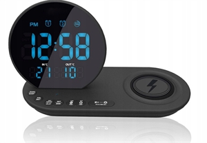 Image de Clock Radio with Charger Wireless Charger Qi USB ° C Charger
