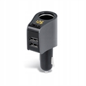 Picture of Car Charger Cigarette Lighter Adapter 3 USB Plug and Voltmeter
