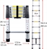 2.6m Telescopic Ladder New Aviation Aluminum Transport Length 45.5 cm の画像