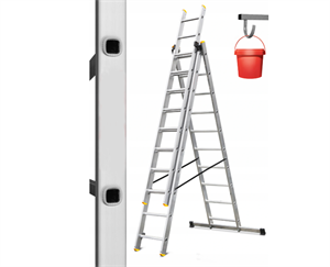 Ladder Aluminum 3x10 + HOOK for free Maximum Load 150 kg