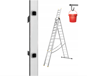 Picture of Aluminum Ladder 3x15 for Stairs 150 kg + Hook