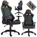 Изображение Gaming Chair with RGB Lighting Ergonomic Design Tilting Swivel Chair