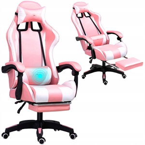 Picture of Computer Gaming Chair with Massager Ergonomic Office Chair Gaming Racing Chair