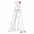 Image de Aluminum Mobile Storage Ladder, Warehouse, Platform 12 Steps