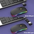 LED Wireless Mouse, Rechargeable Slim Silent Mouse 2.4G Portable Mobile Optical Office Mouse
