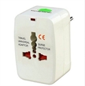 Image de Worldwide Universal All-In-One AC Travel socket Adaptor Surge Protector AU UK EU UK