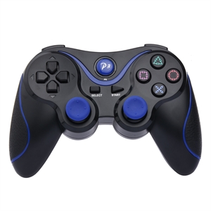 Dualshock Black/Blue Wireless Bluetooth Game Controller For Sony PS3 の画像