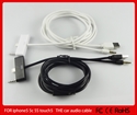 Firstsing 3 in 1 3.5mm Car AUX Audio Out Data Power USB Charger Charging Cable For iPhone 5 5G 5C 5S iPhone5 Touch5 