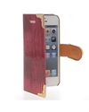 Picture of Luxury Chrome Crocodile Skin Flip Leather Wallet Card Pouch Case Cover For Apple iPhone 5 5G 5S Red