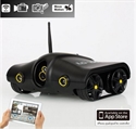 Изображение Black Cool Spy Rc Tank with Camera Support Infrared Night Vision App-controlled for Iphone Ipad Touch Toy Tanks