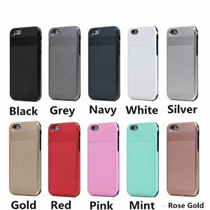 Image de Hybird slim armor case For iPhone 6 6S Plus drop skid resistance Rugged Hard PC Soft TPU shell