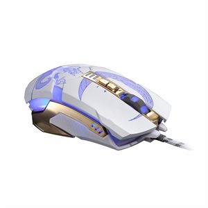 Firstsing Mute Gaming Mouse 3200DPI with 4 Level Adjustment 4 Color Breathing Backlight 7 Key Smart Macro Definition Gamer Mause For pc Laptop の画像