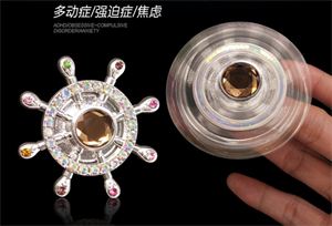 Picture of Firstsing Rudder diamond finger gyro  Hand spinner Toy Finger Spinner  EDC Focus Toy