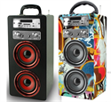 Picture of Firstsing Double  Colorful Lights Speaker Designed Wooden Speaker