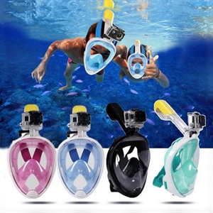 Image de Firstsing Full Face Silicone Snorkel Mask Scuba Diving Swimming Breather Pipe Face Mask