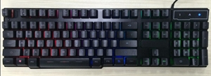 Image de Firstsing 3 Colors Backlit LED Ergonomic Usb Wired PC Gaming Keyboard