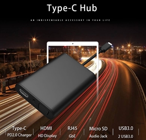 Image de Firstsing 8-in-1 HDMI Type C Hub Adapter for Nintendo Switch Compatible with Samsung S8 MacBook