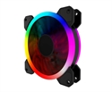 Firstsing RAINBOW Color LED 120mm Low Noise Double Ring Case Fan の画像